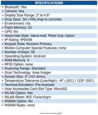 Honeywell CK65-L0N-DSC110F CK65 Mobile Computer 4GB/32GB Memory, Numeric-F Keys