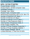 In Win CK709.FF300TB3 CK709 Computer Case - Slim Tower - Black - Steel - 3 x Bay