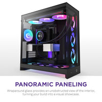 NZXT CM-H92FB-P1 Computer Case - H9 FLOW RGB+ Mid Tower Tinted TG Black Retail