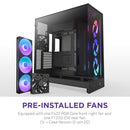 NZXT CM-H92FB-R1 Computer Case - H9 FLOW RGB Mid Tower Tinted TG Black Retail