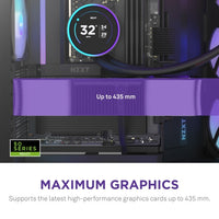 NZXT CM-H92FB-R1 Computer Case - H9 FLOW RGB Mid Tower Tinted TG Black Retail