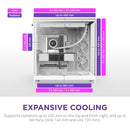 NZXT CM-H92FW-01 Computer Case - H9 FLOW Mid Tower Clear TG White Retail
