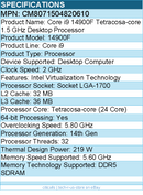 Intel CM8071504820610 Core i9 (14th Gen) 14900F (24 Core) 2 GHz Processor