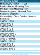 Cisco CMPCT-MGNT-TRAY Mounting Tray for Catalyst Network Switches