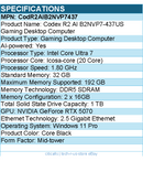 MSI CODR2AIB2NVP7437 Codex R2 AI B2NVP7-437US Gaming Desktop Computer