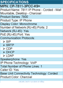 Cisco CP-7811-3PCC-K9= 7811 IP Phone - Corded - Wall Mountable, Desktop