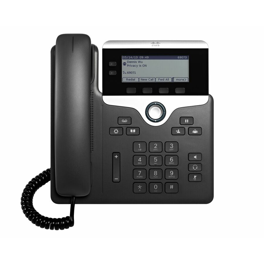 Cisco CP-7821-3PCC-K9= 7821 IP Phone - Corded - Wall Mountable - Black