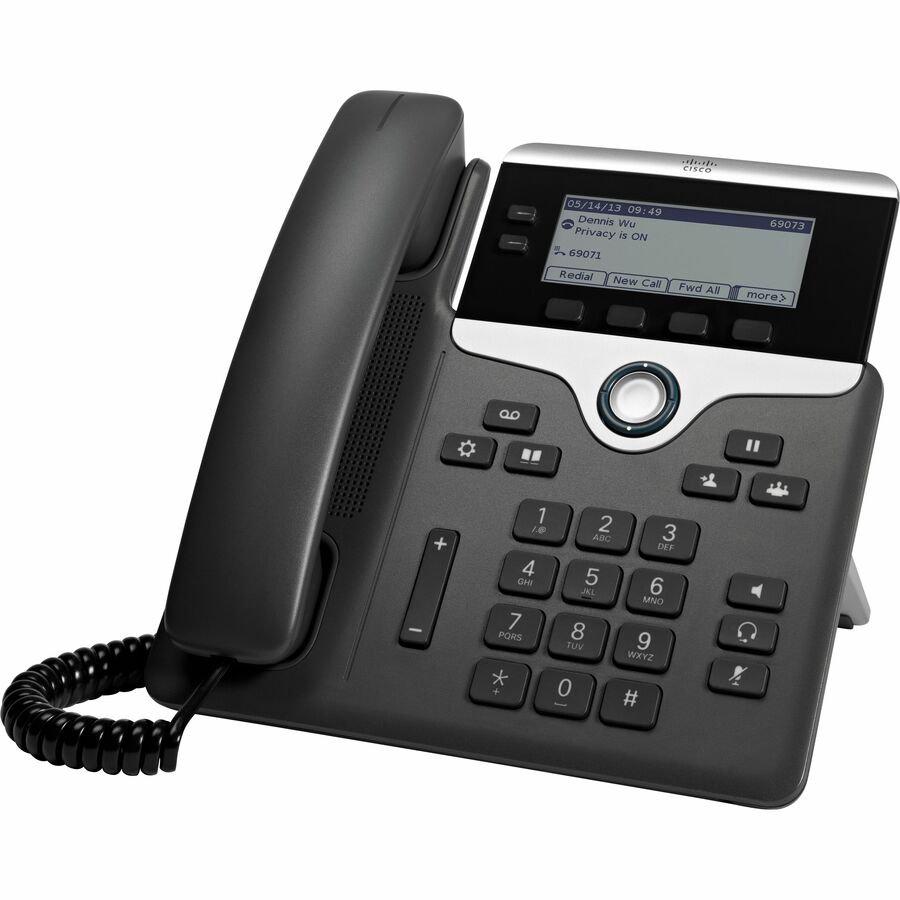 Cisco CP-7821-3PCC-K9= 7821 IP Phone - Corded - Wall Mountable - Black