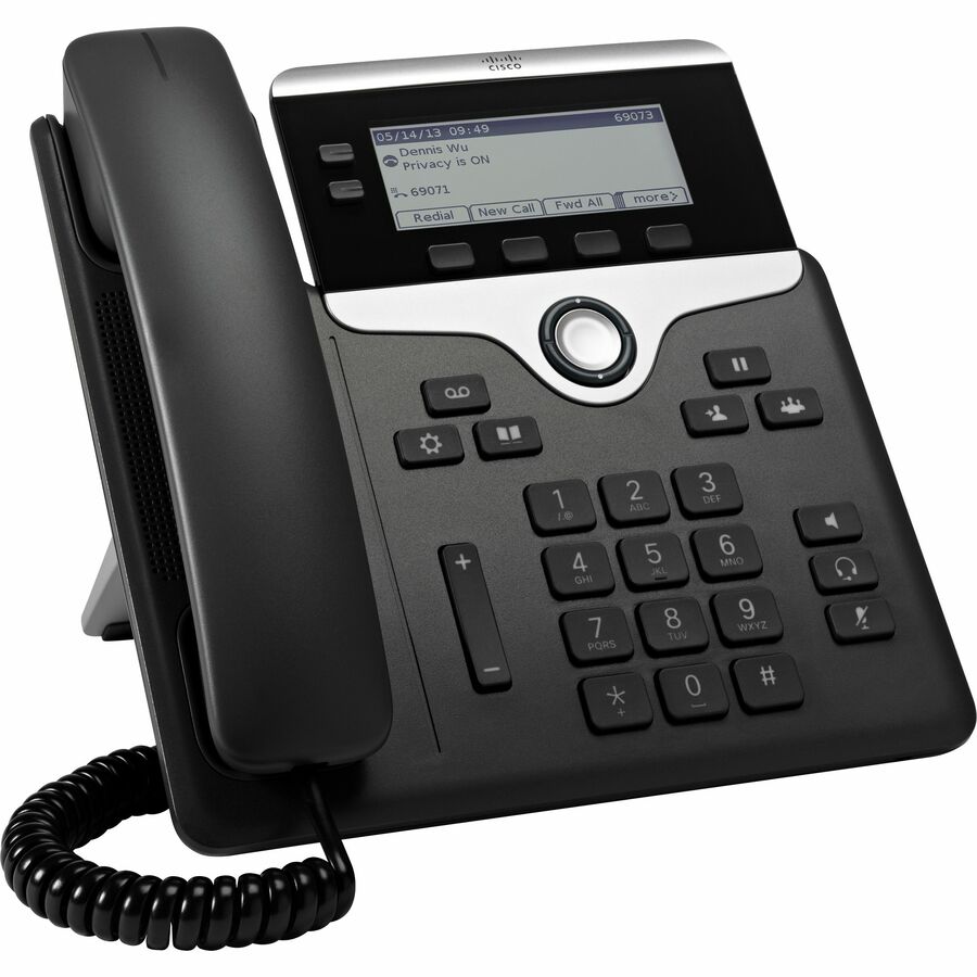 Cisco CP-7821-3PCC-K9= 7821 IP Phone - Corded - Wall Mountable - Black