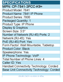 Cisco CP-7841-3PCC-K9= 7841 IP Phone - Corded - Tabletop, Wall Mountable