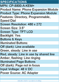 Cisco CP-8800-A-KEM= IP 8800 Series Key Expansion Module - Programmable