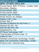 Cisco CP-8841-3PCC-K9= 8841 IP Phone - Corded - Wall Mountable, Desktop