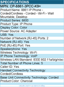 Cisco CP-8861-3PCC-K9= 8861 IP Phone - Corded/Cordless - Corded - Wi-Fi
