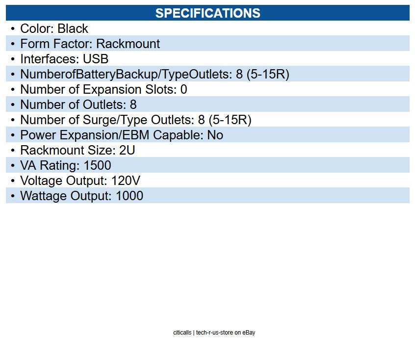 CyberPower CP1500PFCRM2U 1500VA/100W 2U Rackmount UPS
