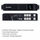CyberPower CP1500PFCRM2U PFC Sinewave UPS Systems - 1500VA/1000W, 120 VAC