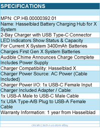 Hasselblad CP.HB.00000392.01 Accessory - Battery Charging Hub for X System RTL