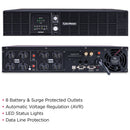 CyberPower CPS1500AVR Smart App LCD UPS Systems - 1500VA/900W, 120 VAC