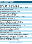 ASUS CR1104CTA-YZ42 11.6" Rugged Chromebook - Intel N-Series N150 - Mineral Gray