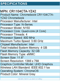 ASUS CR1104CTA-YZ42 11.6" Rugged Chromebook - Intel N-Series N150 - Mineral Gray