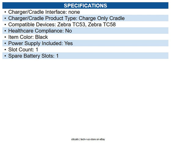 Zebra CRD-NGTC5B-2SC1B ShareCradle Docking - Mobile Computer, Battery - 1 Slot