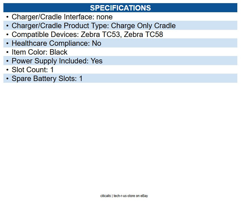 Zebra CRD-NGTC5B-2SC1B ShareCradle Docking - Mobile Computer, Battery - 1 Slot
