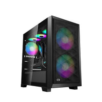 PCCooler C3D310 BK ARGB PC Gaming Case mATX ITX Easy Install Cable Storage Black