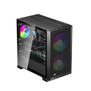 PCCooler C3D310 BK ARGB PC Gaming Case mATX ITX Easy Install Cable Storage Black