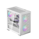 PCCooler C3D310 WH ARGB PC Gaming Case mATX ITX Easy Install Cable Storage White