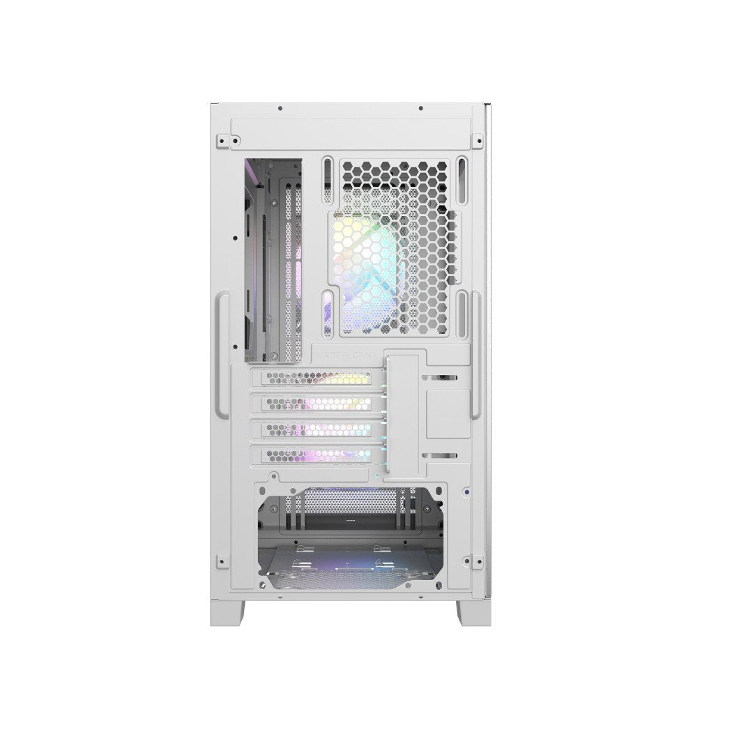 PCCooler C3D310 WH ARGB PC Gaming Case mATX ITX Easy Install Cable Storage White