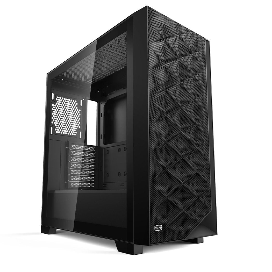 PCCooler C3D510 BK ARGB CPS PC Gaming Case w 3 FANs Easy Install Cable-Sto Black