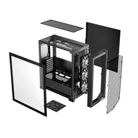 PCCooler C3D510 BK ARGB CPS PC Gaming Case w 3 FANs Easy Install Cable-Sto Black