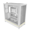 Montech HS01W ATX Mid Tower PC Gaming Case High Airflow Mesh Front Panel White
