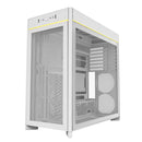 Montech HS01W ATX Mid Tower PC Gaming Case High Airflow Mesh Front Panel White