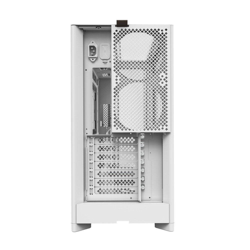 Montech HS01W ATX Mid Tower PC Gaming Case High Airflow Mesh Front Panel White