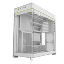 Montech HS02W ATX Mid Tower Pc Gaming Case High Airflow Temp Glass Front White