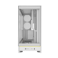 Montech HS02W ATX Mid Tower Pc Gaming Case High Airflow Temp Glass Front White