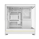 Montech HS02W ATX Mid Tower Pc Gaming Case High Airflow Temp Glass Front White