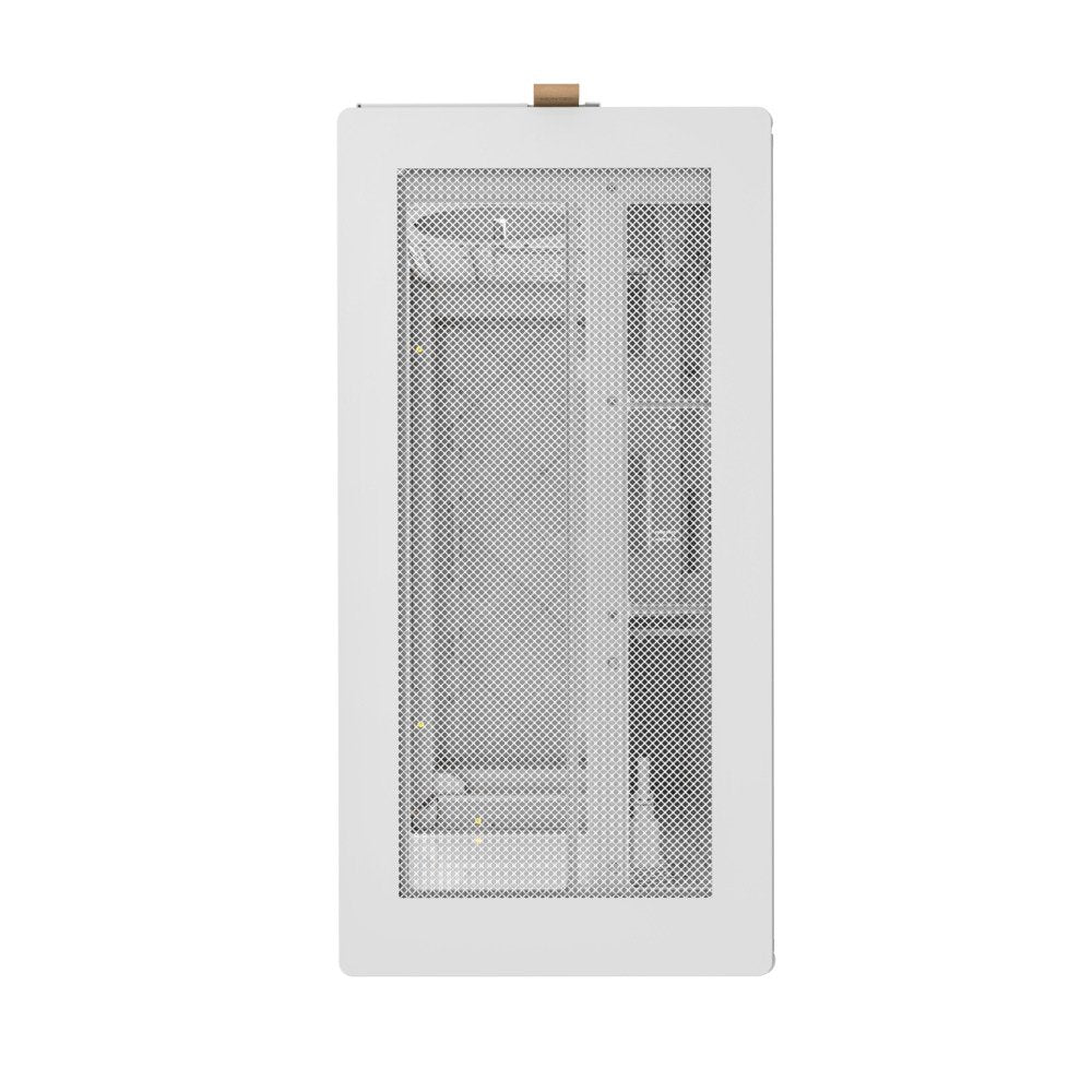Montech HS02W ATX Mid Tower Pc Gaming Case High Airflow Temp Glass Front White