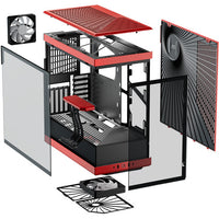 HYTE CS-HYTE-Y40-BR Computer Case - Y40 Red Mid tower ATX Retail