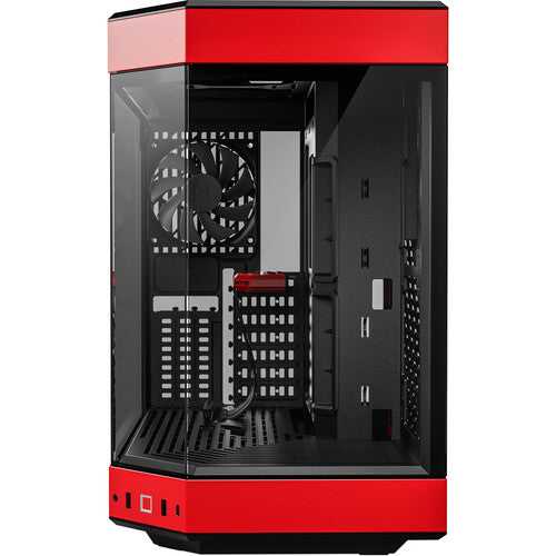 HYTE CS-HYTE-Y60-BR Computer Case - Y60 MidTower ATX Tempered Glass Red Black