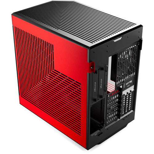 HYTE CS-HYTE-Y60-BR Computer Case - Y60 MidTower ATX Tempered Glass Red Black