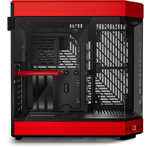 HYTE CS-HYTE-Y60-BR Computer Case - Y60 MidTower ATX Tempered Glass Red Black