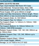 HYTE CS-HYTE-Y60-WW Computer Case - Y60 Snow White Mid Tower ATX Retail
