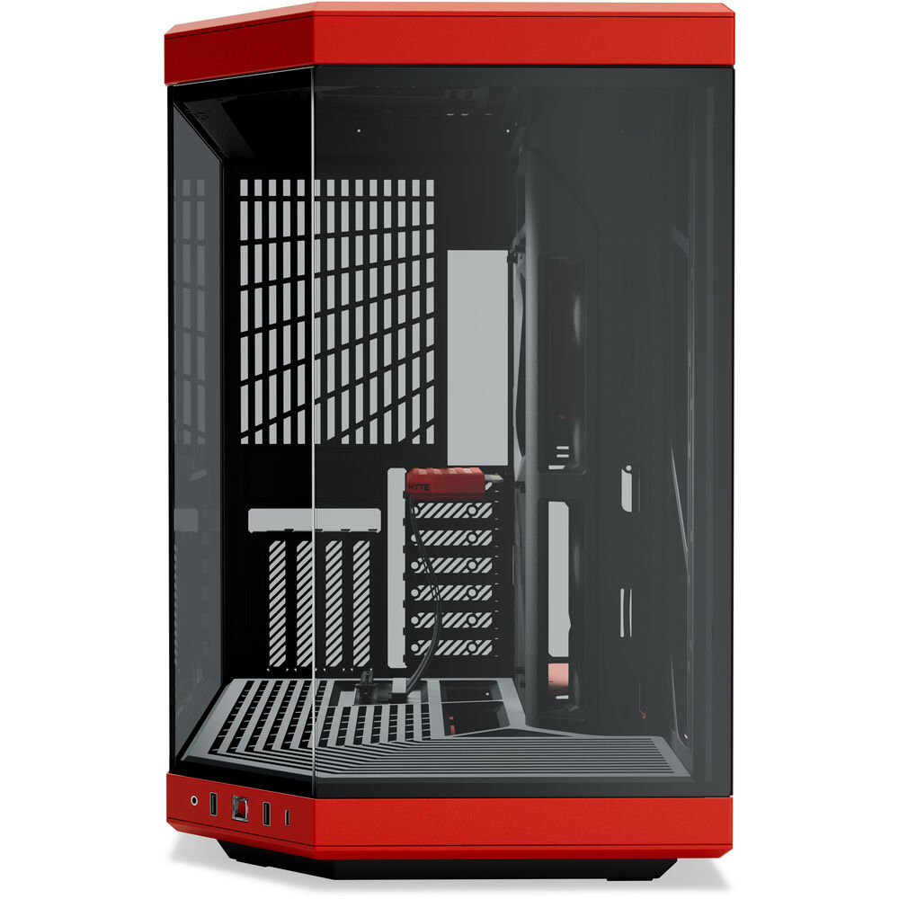 HYTE CS-HYTE-Y70-BR Computer Case - Y70 Dual Chamber Mid-Tower ATX Red Retail