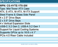 HYTE CS-HYTE-Y70-SM Computer Case - Y70 Mid-Tower ATX Strawberry Milk Retail