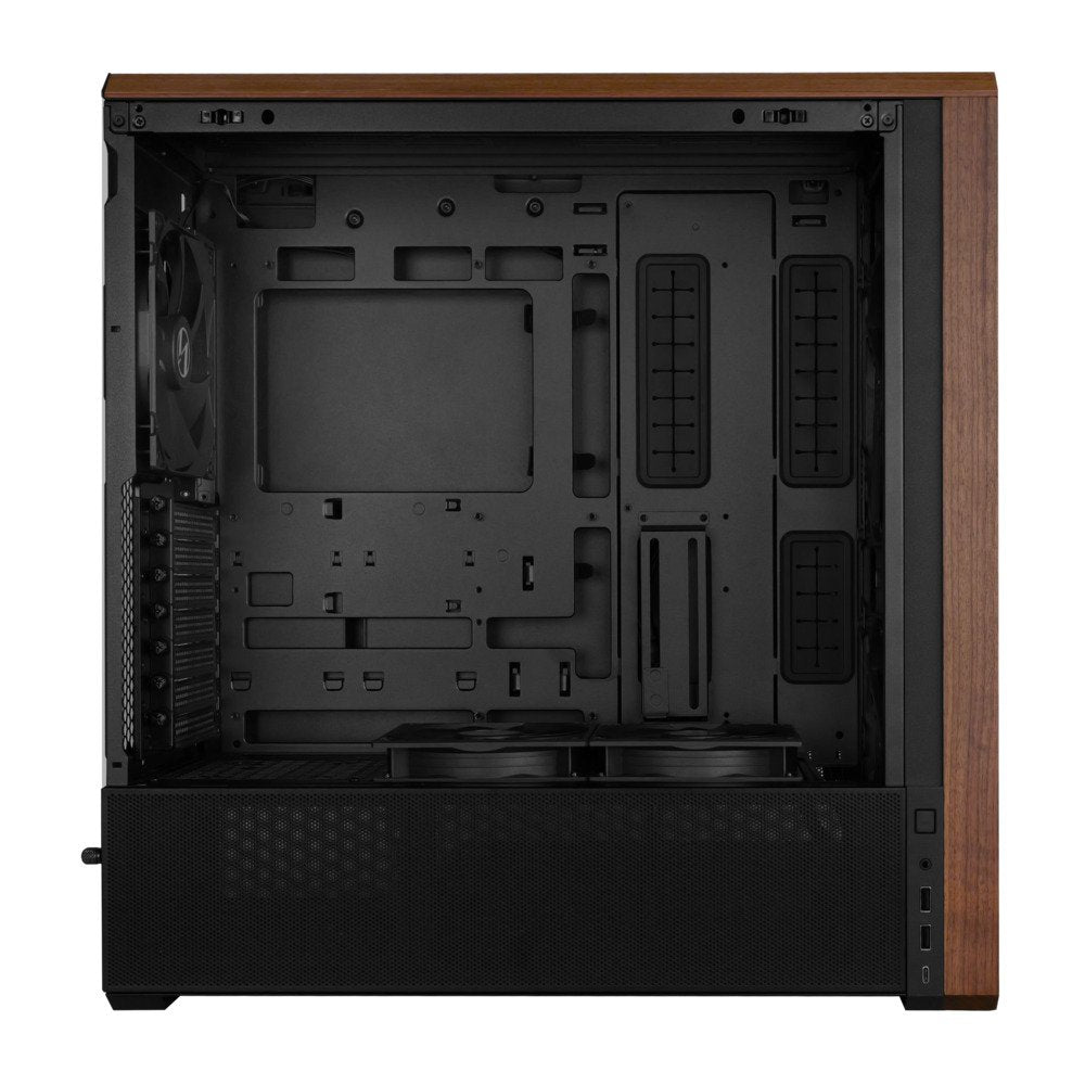 Lian Li LAN217X LANCOOL 217 Walnut Wood Mid Tower Computer Case w 5x FANs Black