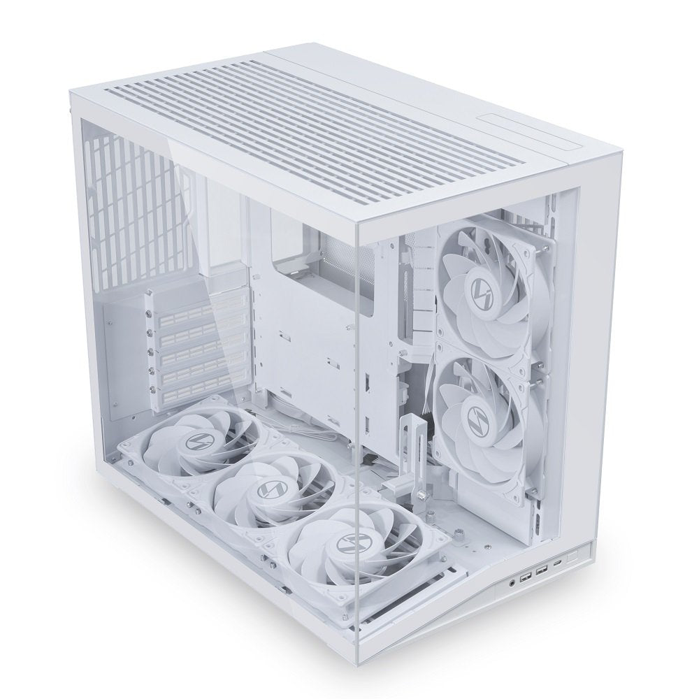 Lian Li O11DMIV2FW MINI V2 ATX Mid-Tower Computer Case Panoramic w 5 FANS White