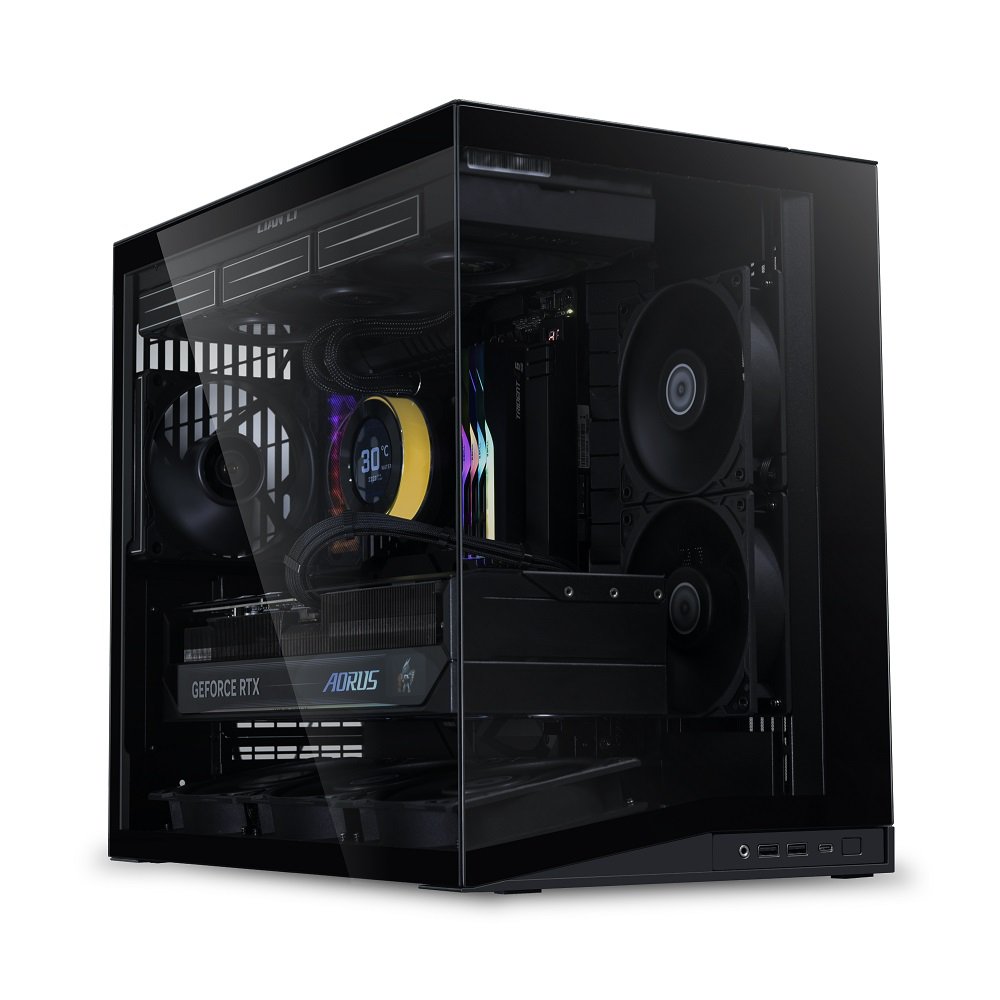 Lian Li O11DMIV2FX MINI V2 ATX Mid-Tower Computer Case Panoramic w 5 FANS Black