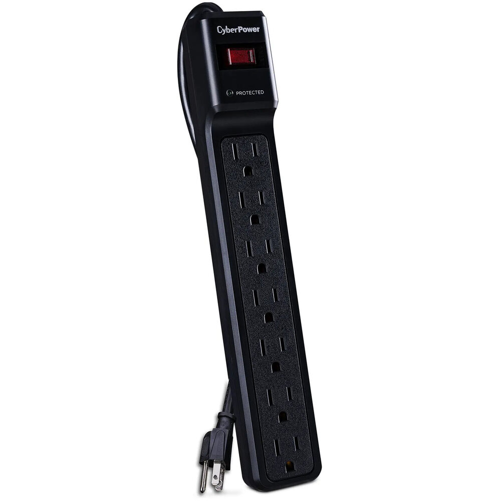 CyberPower CSB706 Essential 7 - Outlet Surge with 1500 J - Black
