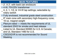 Bogen CSD2X2VRUCA CSD2X2VRU In-ceiling, In-wall Speaker Bright White